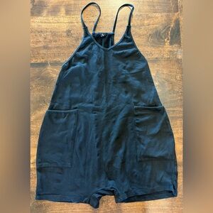 Black Women’s Romper with Pockets